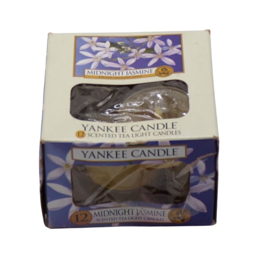 Yankee Candle (10) 2012 MIDNIGHT JASMINE Scented Tea Light Candles Open Box